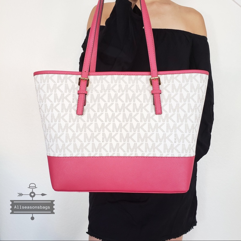 NWT Michael Kors Medium carryall tote floral bag - Picture 4 of 7